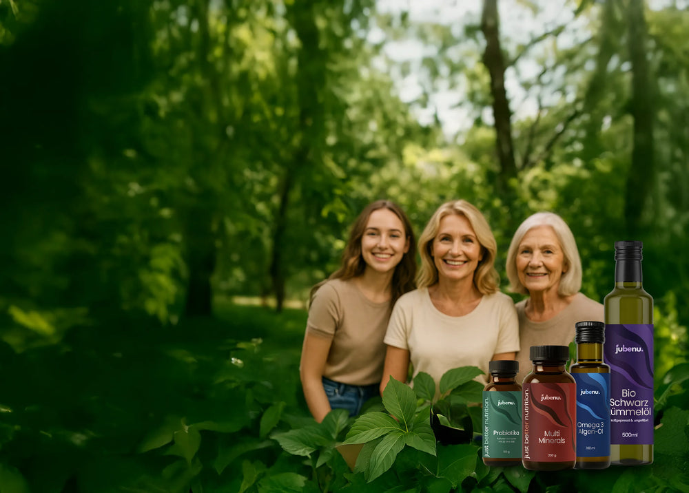 Jubenu-Family mit Produkten